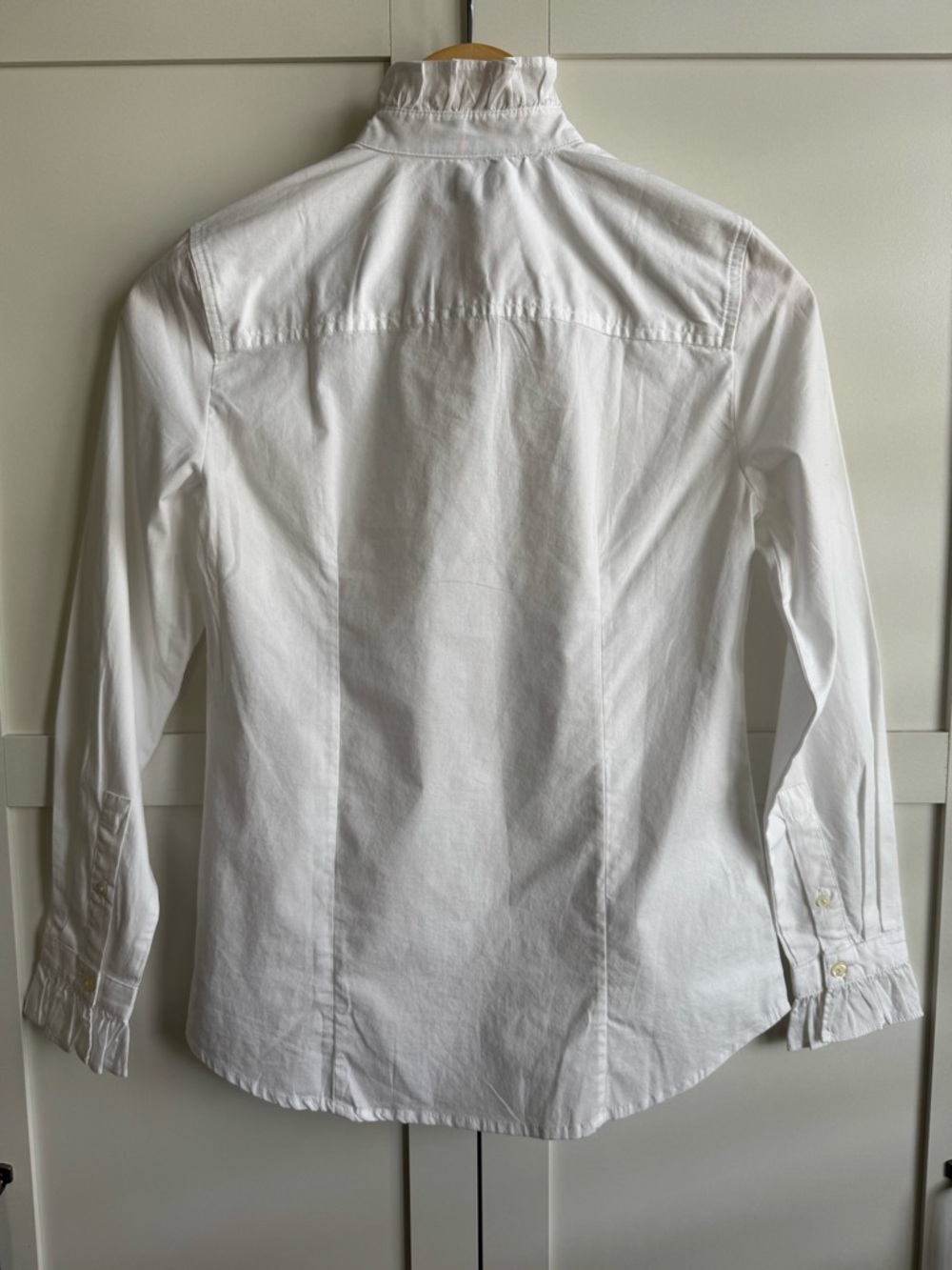 Madewell Cutaway Tuxedo Shirt in Poplin in White Size XL - Picture 4 of 5